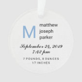 男の赤ちゃん初めてのクリスマスと写真 オーナメント (正面)