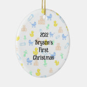 男の赤ちゃん初めてのクリスマスオーナメント セラミックオーナメント (右)