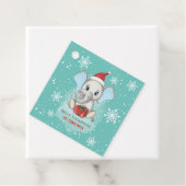 男の赤ちゃん初めてのクリスマスキュートエレファントホリデー フェイバータグ (インサイチュ)