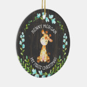 男の赤ちゃん初めてのクリスマスキラフオーナメント セラミックオーナメント (右)