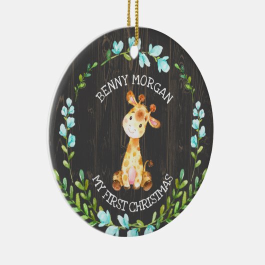 男の赤ちゃん初めてのクリスマスキラフオーナメント セラミックオーナメント (右)