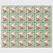 男の赤ちゃん初めてのクリスマスサッカーラッピング紙 ラッピングペーパー (フラット)