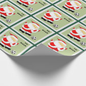 男の赤ちゃん初めてのクリスマスサッカーラッピング紙 ラッピングペーパー (角)