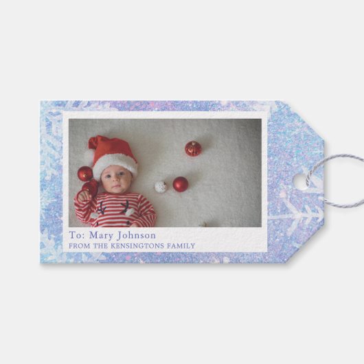 男の赤ちゃん初めてのクリスマスパーソナライズされたギフトラベル ギフトタグ (正面(横))