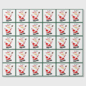 男の赤ちゃん初めてのクリスマスフットボール ラッピングペーパー (フラット)