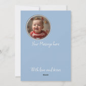 男の赤ちゃん初めてのクリスマス写真フラット** シーズンカード (裏面)