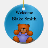 男の赤ちゃん初めてのクリスマス セラミックオーナメント (裏面)