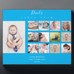 男の赤ちゃん初年度フォトコラージュ12ヶ月ブルー フォトプラーク<br><div class="desc">男の赤ちゃん初年度フォトコラージュ12ヶ月ブルー</div>