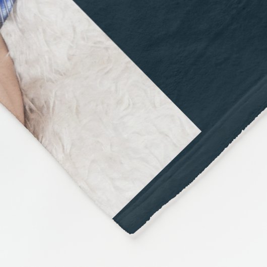 男の赤ちゃん初年度写真コラージュキープ酒海軍 フリースブランケット (角)