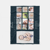 男の赤ちゃん初年度写真コラージュキープ酒海軍 フリースブランケット (正面)