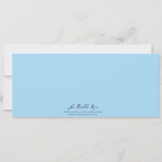 男の赤ちゃん初誕生日年 招待状 (裏面)