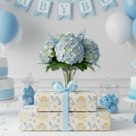 男の赤ちゃん到着エンジェルストーク発表 ラッピングペーパーシート