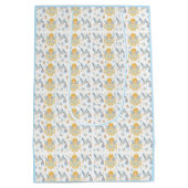 男の赤ちゃん到着ストークエンジェル発表 ミディアムペーパーバッグ (裏面)