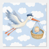 男の赤ちゃん到着子供部屋デコール 壁紙 (正面)