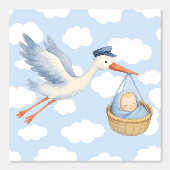 男の赤ちゃん到着子供部屋デコール 壁紙 (正面)