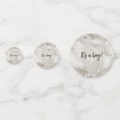 男の赤ちゃん動物と風船シャワー コンフェッティ (裏面)