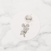 男の赤ちゃん動物と風船シャワー コンフェッティ (スモール正面)