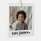 男の赤ちゃん名ハート写真 セラミックオーナメント (右)