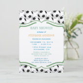 男の赤ちゃん名門私立校風ののサッカーシャワー 招待状 (スタンド正面)