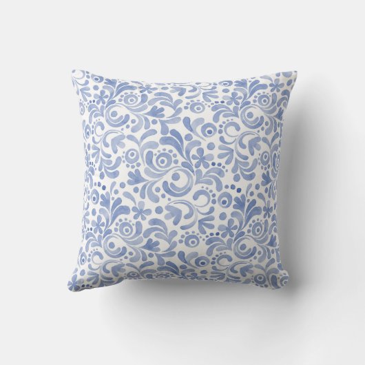 男の赤ちゃん名BIRTHDATEブルーウォーター色のキープサケ クッション (裏面)