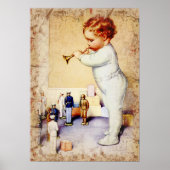 男の赤ちゃん吹の角を兵士に向ける ポスター (正面)