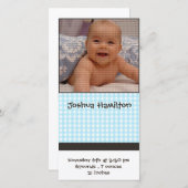 男の赤ちゃん告知フォトカード 案内状 (正面/裏面)