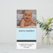 男の赤ちゃん告知フォトカード 案内状 (スタンド正面)