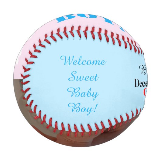 男の赤ちゃん四つ子ブルーピンクの写真 野球ボール (正面左)