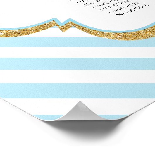 男の赤ちゃん回転木馬をテーマにした赤ちゃんシャワー座席表 ポスター (角)