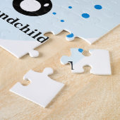 男の赤ちゃん妊娠告知(ブルーパンダ) ジグソーパズル (側面)