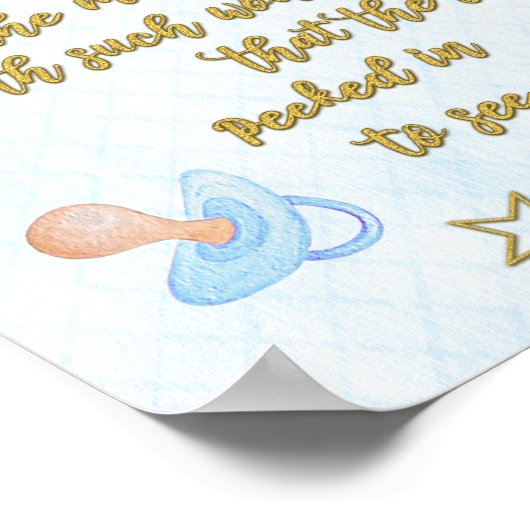 男の赤ちゃん子供部屋や寝室の詩のポスター ポスター (角)