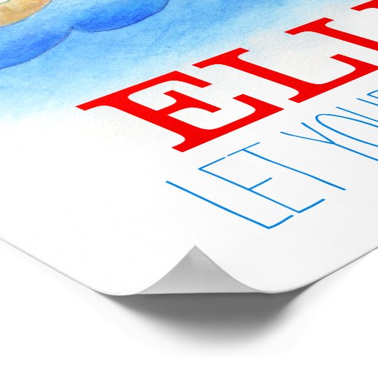 男の赤ちゃん子供部屋ライトハウス引用文ポスター ポスター (角)