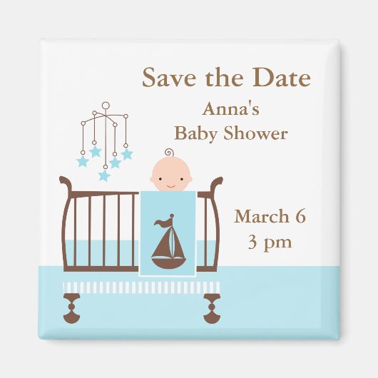 男の赤ちゃん子供部屋 マグネット (正面)