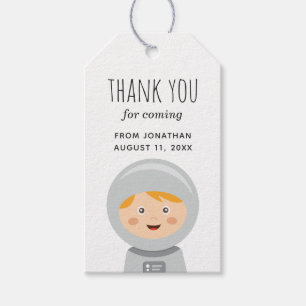男の赤ちゃん宇宙飛行士子供の誕生日パーティー感謝していユー ギフトタグ