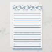 男の赤ちゃん安全ピン 便箋 (正面/裏面)