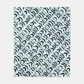 男の赤ちゃん小さな男の口ひげ任意の色パターン フリースブランケット (正面)