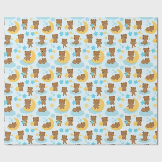 男の赤ちゃん少しくまの子供部屋 ラッピングペーパー (フラット)