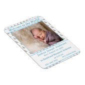 男の赤ちゃん帆船をテーマにした出産発表 マグネット (右側)