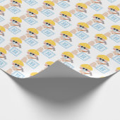 男の赤ちゃん建築ブロックラッピング紙 ラッピングペーパー (角)