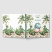 男の赤ちゃん恐竜ハッチングスーンゲストキープサケ ゲストブック (全面)