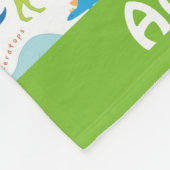 男の赤ちゃん恐竜パターンフリースブランケット フリースブランケット (角)