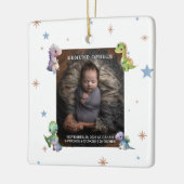 男の赤ちゃん恐竜誕生写真 セラミックオーナメント (左)