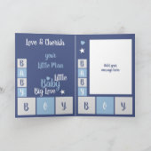 男の赤ちゃん愛と愛あなたの小さな男の海軍 カード (内部)