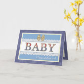 男の赤ちゃん愛国祝賀カード カード (黄色い花)