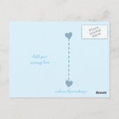 男の赤ちゃん感謝していの青と灰色のギフト用の写真 ポストカード (裏面)