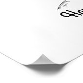 男の赤ちゃん指紋バルーンゲストブック ポスター (角)