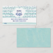 男の赤ちゃん振りおむつラッフルカード – 青 エンクロージャーカード (正面/裏面)