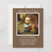 男の赤ちゃん採用パーティーフォト招待状テンプレート 招待状 (正面)