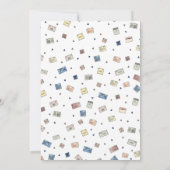 男の赤ちゃん散水カードシャワー 招待状 (裏面)