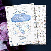 男の赤ちゃん散水カードシャワー 招待状